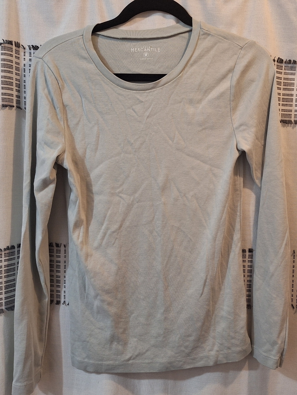 J. Crew Long Sleeve Crewneck Tee in Light Gray